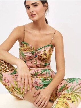 FARM Rio Pink Mixed Fruits Pineapple Jumpsuit